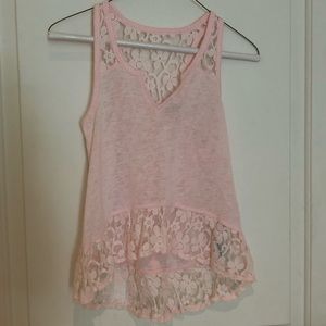 Abercrombie kids soft sweater type tank with lace